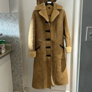 Beautiful Pure Shearling Long Coat